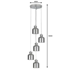 Jinx 5 Light Cluster Pendant - Smoked Glass 11 Jinx 5 Light Cluster Pendant - Smoked Glass -Lighting Promotion Store 13208314 6654909895174793