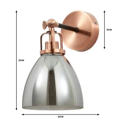 Decan Wall Light - Smoke & Copper -Lighting Promotion Store 13208320 6414909895240130