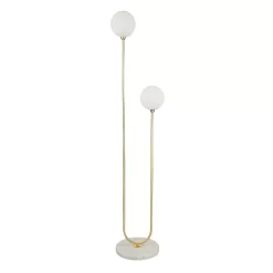 House Beautiful Delta Marble Floor Light - Brass & Opal -Lighting Promotion Store 13208322 1994927260346893