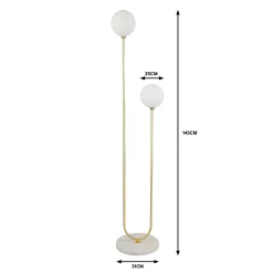 House Beautiful Delta Marble Floor Light - Brass & Opal -Lighting Promotion Store 13208322 7424927260460983