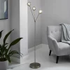 Orb 3 Light Floor Lamp - Nickel Smoke