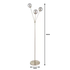 Orb 3 Light Floor Lamp - Nickel Smoke 12 Orb 3 Light Floor Lamp - Nickel Smoke -Lighting Promotion Store 13208323 9304909895331951