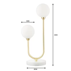 House Beautiful Delta Marble Table Lamp - Brass & Opal 11 House Beautiful Delta Marble Table Lamp - Brass & Opal -Lighting Promotion Store 13208324 1614927260646677
