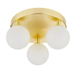 Orb 3 Light Flush Pendant - Brass & Opal -Lighting Promotion Store 13208330 1484896913580241