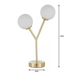 Orb 2 Light Table Lamp - Brass & Opal -Lighting Promotion Store 13208335 1064909895417481