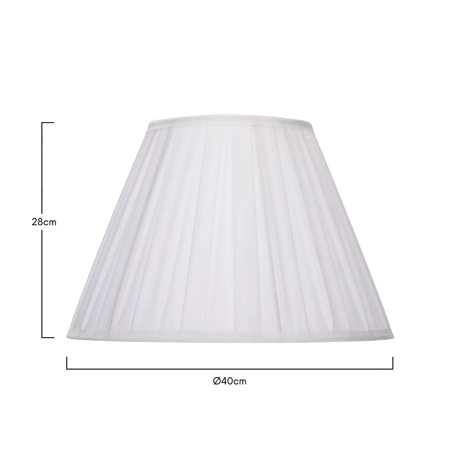 Raye White Pleated Taper Silk Shade - 40cm 7 Raye White Pleated Taper Silk Shade - 40cm - Image 5