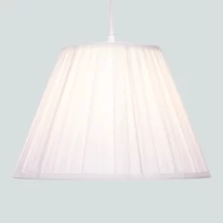 Raye White Pleated Taper Silk Shade - 40cm 10 Raye White Pleated Taper Silk Shade - 40cm -Lighting Promotion Store 13222468 1434901095531677