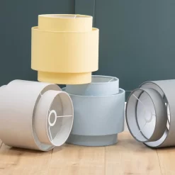 Finn Tier Drum Lemon Linen Shade - 25cm -Lighting Promotion Store 13222470 4994944148444968