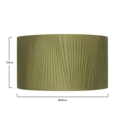 Raye Olive Drum Pleated Silk Shade - 45cm 14 Raye Olive Drum Pleated Silk Shade - 45cm -Lighting Promotion Store 13222472 1124901095726662