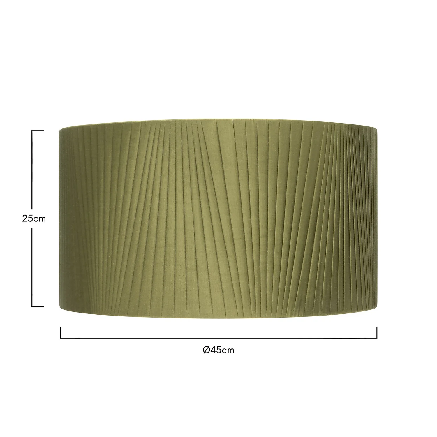 Raye Olive Drum Pleated Silk Shade - 45cm 7 Raye Olive Drum Pleated Silk Shade - 45cm - Image 5