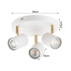 Thorpe 3 Lamp Spotlight Plate - White 10 Thorpe 3 Lamp Spotlight Plate - White -Lighting Promotion Store 13239140 1414928056150458