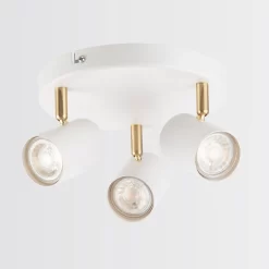 Thorpe 3 Lamp Spotlight Plate - White