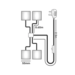 Set Of 4 LED Square Puck Lights 16 Set Of 4 LED Square Puck Lights -Lighting Promotion Store 13239145 1915007595176267