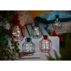 House Beautiful Firefly Solar Powered Caged Lantern -Lighting Promotion Store 13280804 9644948223840454