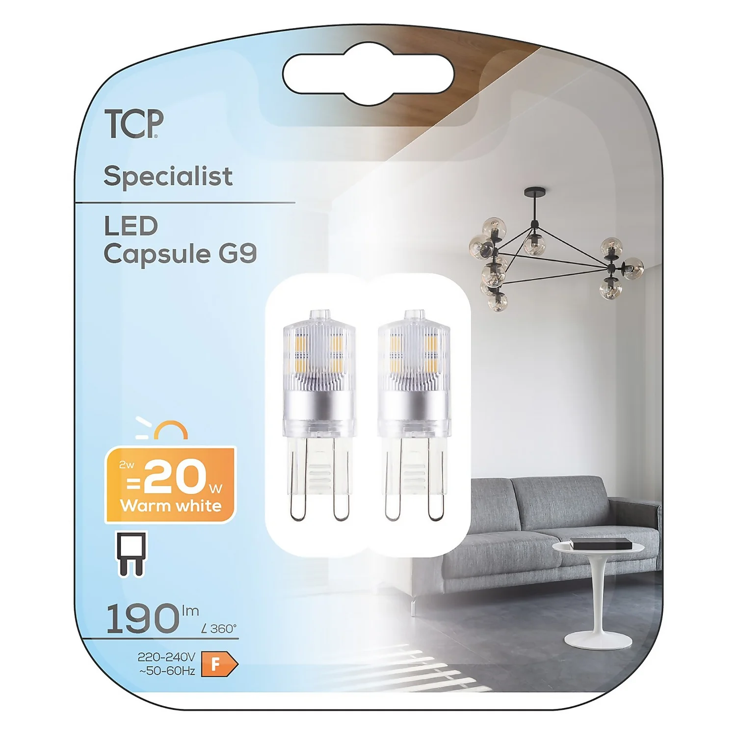 LED G9 2W, 20W Equivalent 2Pin Warm White 2pk 4 LED G9 2W, 20W Equivalent 2Pin Warm White 2pk - Image 2