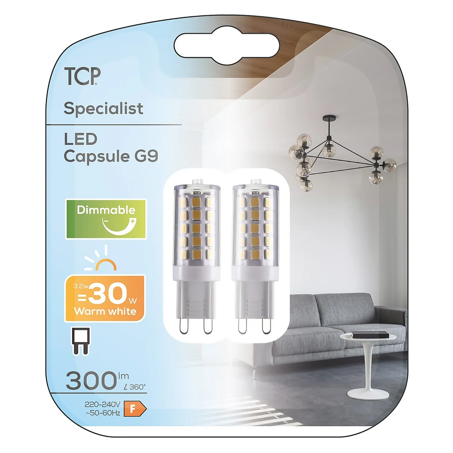 LED G9 3.2W, 30W Equivalent 2Pin Warm White Dimmable 2pk 4 LED G9 3.2W, 30W Equivalent 2Pin Warm White Dimmable 2pk - Image 2