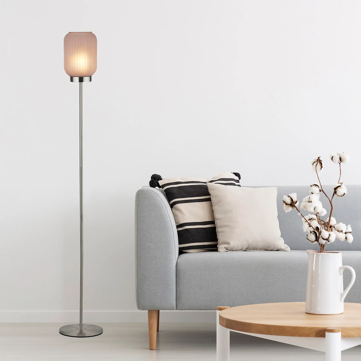 Pearl Frosted Floor Lamp - Rose 8 Pearl Frosted Floor Lamp - Rose - Image 6