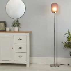 Pearl Frosted Floor Lamp - Rose