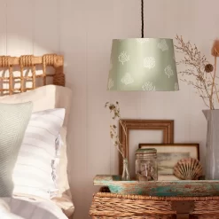 Country Living Salcombe Seaflower Patterned Lamp Shade - Laurel Green -Lighting Promotion Store 13445408 1114953139926984