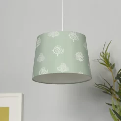 Country Living Salcombe Seaflower Patterned Lamp Shade - Laurel Green -Lighting Promotion Store 13445408 5205042048559417