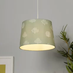 Country Living Salcombe Seaflower Patterned Lamp Shade - Laurel Green