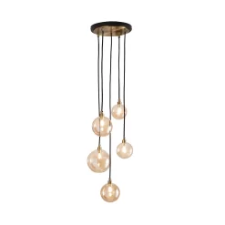 Shoreditch Five Light Cluster Light - Champagne & Brass -Lighting Promotion Store 13453783 6004915324020540