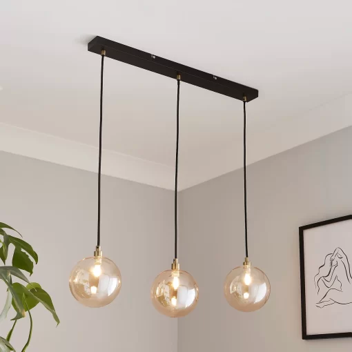 Shoreditch Three Light Diner Bar Light - Champagne & Brass -Lighting Promotion Store 13453786 1654915324443951