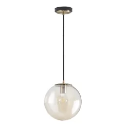 Shoreditch Glass Pendant Light - Champagne & Brass -Lighting Promotion Store 13453791 1494915324546656