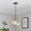 Shoreditch Glass Pendant Light - Champagne & Brass -Lighting Promotion Store 13453791 1904915324445073