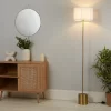 Raffia Floor Lamp - White & Gold -Lighting Promotion Store 13525826 9065042052897171