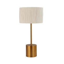 Raffia Table Lamp - White & Gold -Lighting Promotion Store 13525827 8214956834947295