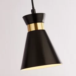 Balham 3 Light Diner Bar Light - Black & Brass -Lighting Promotion Store 13528465 2695042092159797
