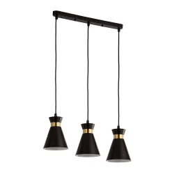 Balham 3 Light Diner Bar Light - Black & Brass -Lighting Promotion Store 13528465 8465042091939807