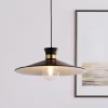 Balham Pendant Ceiling Light - Black & Brass