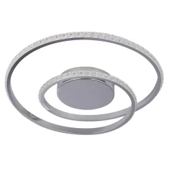 Sasha LED Flush Ceiling Light - Chrome & Crystal -Lighting Promotion Store 13528471 1324975452917316