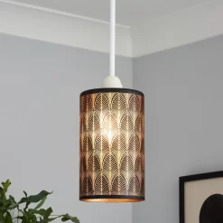 Shea Glass Easy Fit Shade - Black -Lighting Promotion Store 13529621 1674945395505614