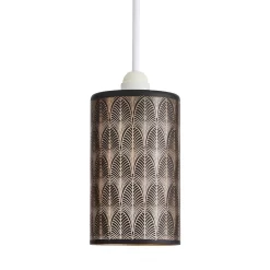 Shea Glass Easy Fit Shade - Black -Lighting Promotion Store 13529621 9044945395624693