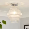 Monet Tiered Glass Flush Ceiling Light 1 Monet Tiered Glass Flush Ceiling Light -Lighting Promotion Store 13529628 1834945395733446