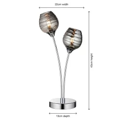 Marple Table Lamp - Chrome & Smoke -Lighting Promotion Store 13645373 1414956789362280