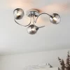 Marple 3 Light Semi Flush Ceiling Light - Chrome & Smoke -Lighting Promotion Store 13645383 5244956789568590