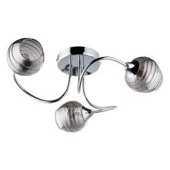 Marple 3 Light Semi Flush Ceiling Light - Chrome & Smoke -Lighting Promotion Store 13645383 5784956789676422