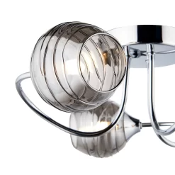 Marple 3 Light Semi Flush Ceiling Light - Chrome & Smoke -Lighting Promotion Store 13645383 9604956789727275