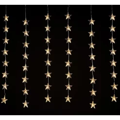 48 Acrylic Star LED Christmas Window Curtain Lights - Warm White -Lighting Promotion Store 13721418 1884982489568576