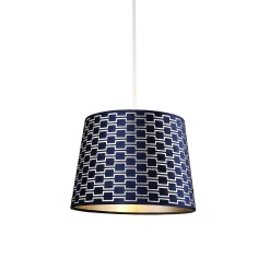 Mia Velvet 30cm Patterned Lamp Shade - Navy 7 Mia Velvet 30cm Patterned Lamp Shade - Navy -Lighting Promotion Store 13751363 1134969499150940