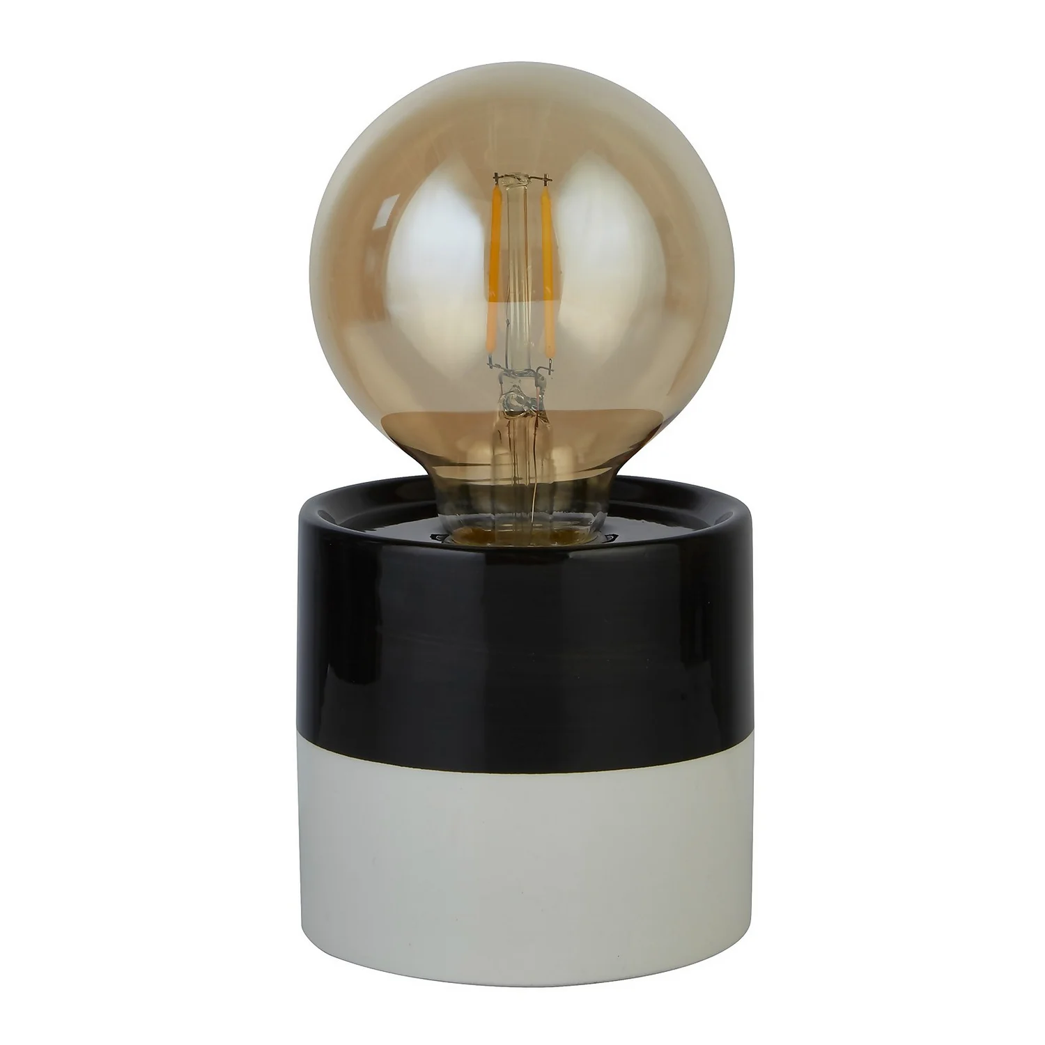 Elle Battery Powered Table Lamp - Black & White 5 Elle Battery Powered Table Lamp - Black & White - Image 3