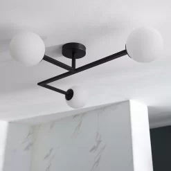 Hawkhill Bathroom Semi Flush Light - 3lt Black 14 Hawkhill Bathroom Semi Flush Light - 3lt Black -Lighting Promotion Store 13794230 1324957104723984