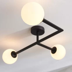 Hawkhill Bathroom Semi Flush Light - 3lt Black 15 Hawkhill Bathroom Semi Flush Light - 3lt Black -Lighting Promotion Store 13794230 1814957104759594