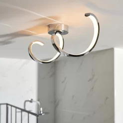 Astral Bathroom Semi Flush Light - Chrome