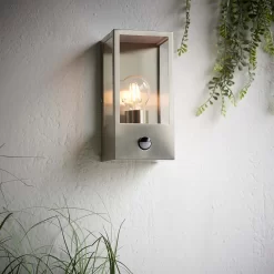 Oxford PIR Outdoor Wall Light - Stainless Steel -Lighting Promotion Store 13794245 1034957105471296
