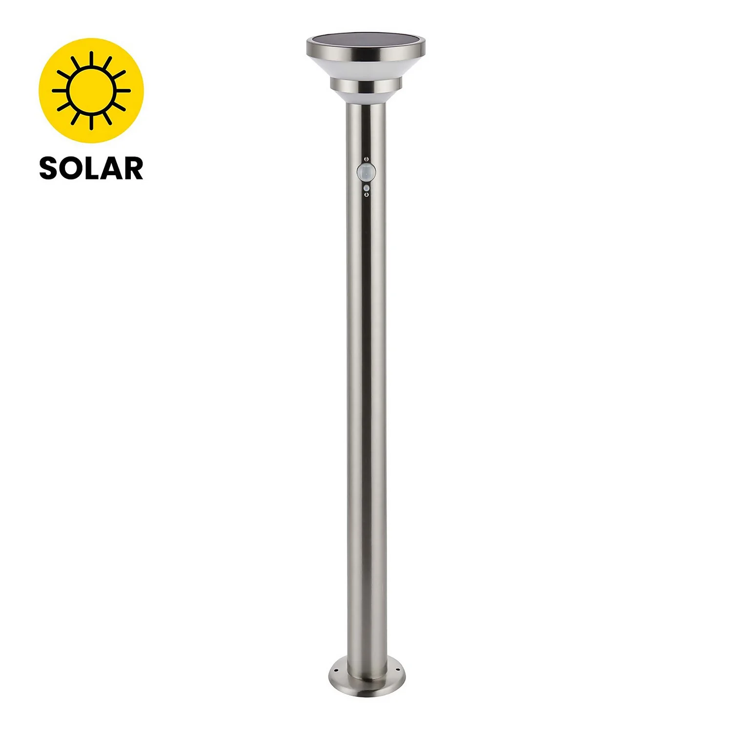 Halton 80cm Photocell & PIR Solar Outdoor Floor Light - Stainless Steel 5 Halton 80cm Photocell & PIR Solar Outdoor Floor Light - Stainless Steel - Image 3